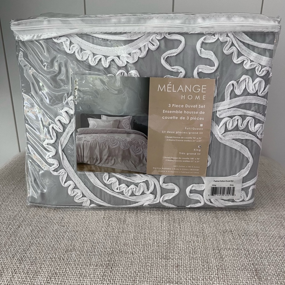 Melange Home Padma Emb Duvet Cover Set